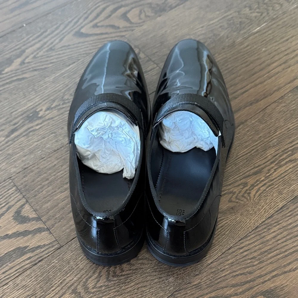 Hugo Boss Black Patent Leather Men's Loafers
